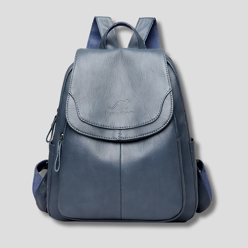 Nora | Women Embossed Leather Backpack With Concealed Zip
