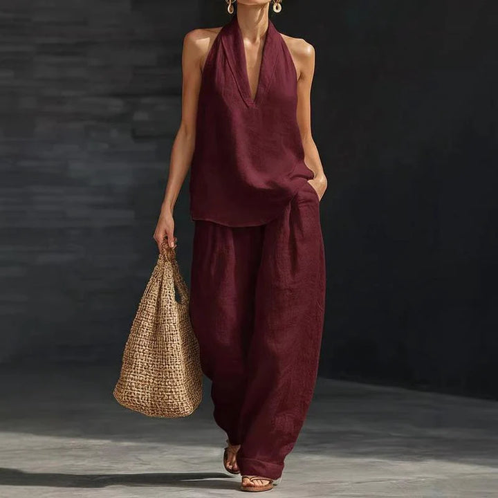 Zoë™ Sleeveless Set with Wide Pants