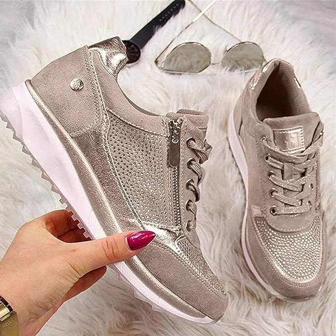 Gabri | Women Zip Up Contoured Sneakers