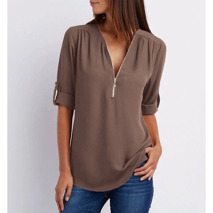 Gwen | Blusa chic con cremallera