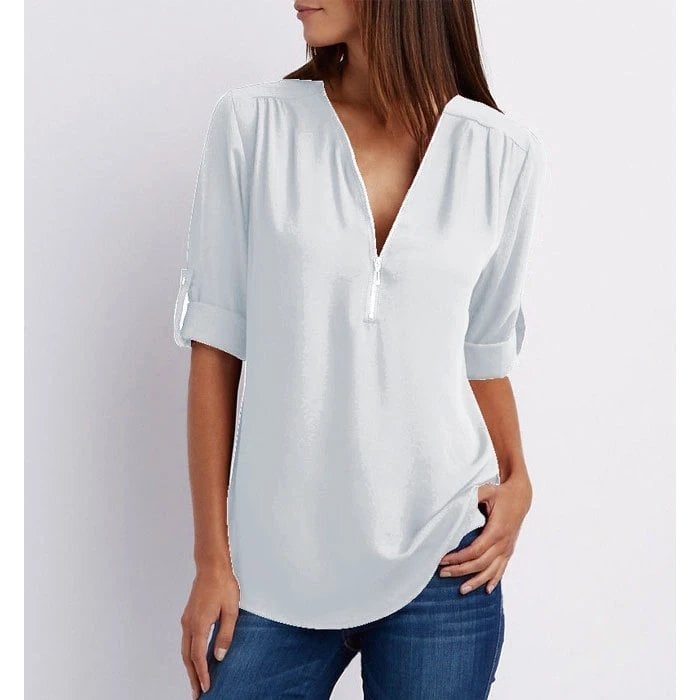 Gwen | Blusa chic con cremallera
