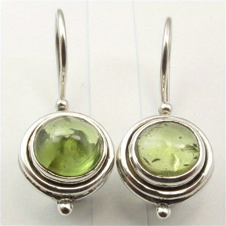 Bohemian Handmade Green Cubic Zirconia Dangle Earring
