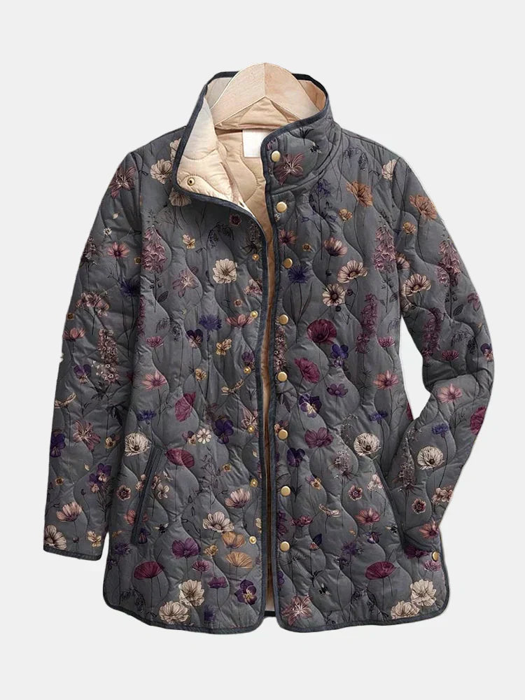 Niva | Chaqueta acolchada vintage con estampado floral