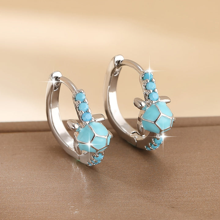 Turquoise Turtle Stud Earrings