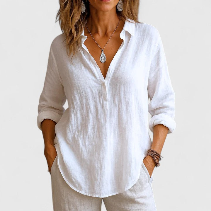 Franzina | Blusa Cómoda de Lino