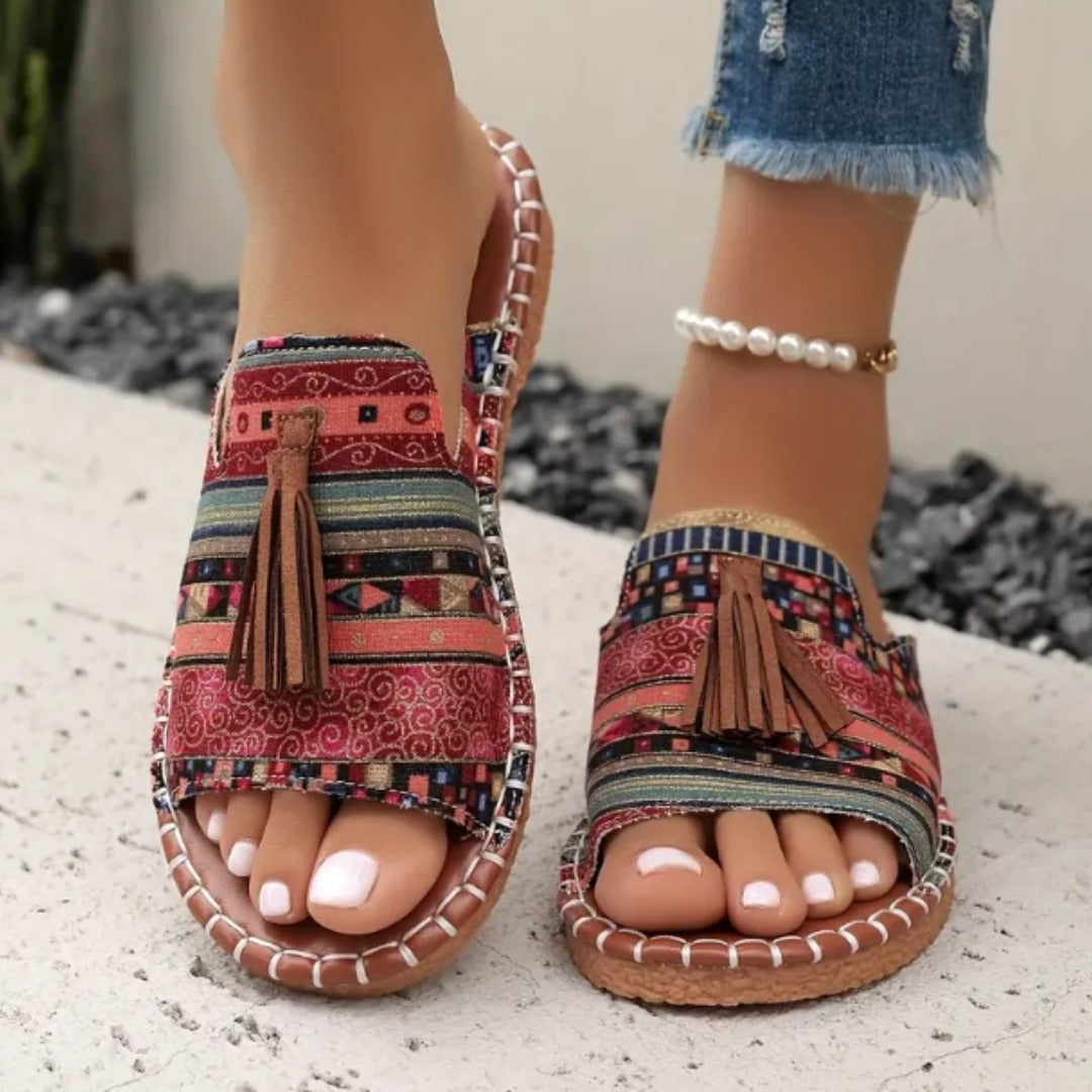 Alana - Sandalias de estilo artesanal con soporte