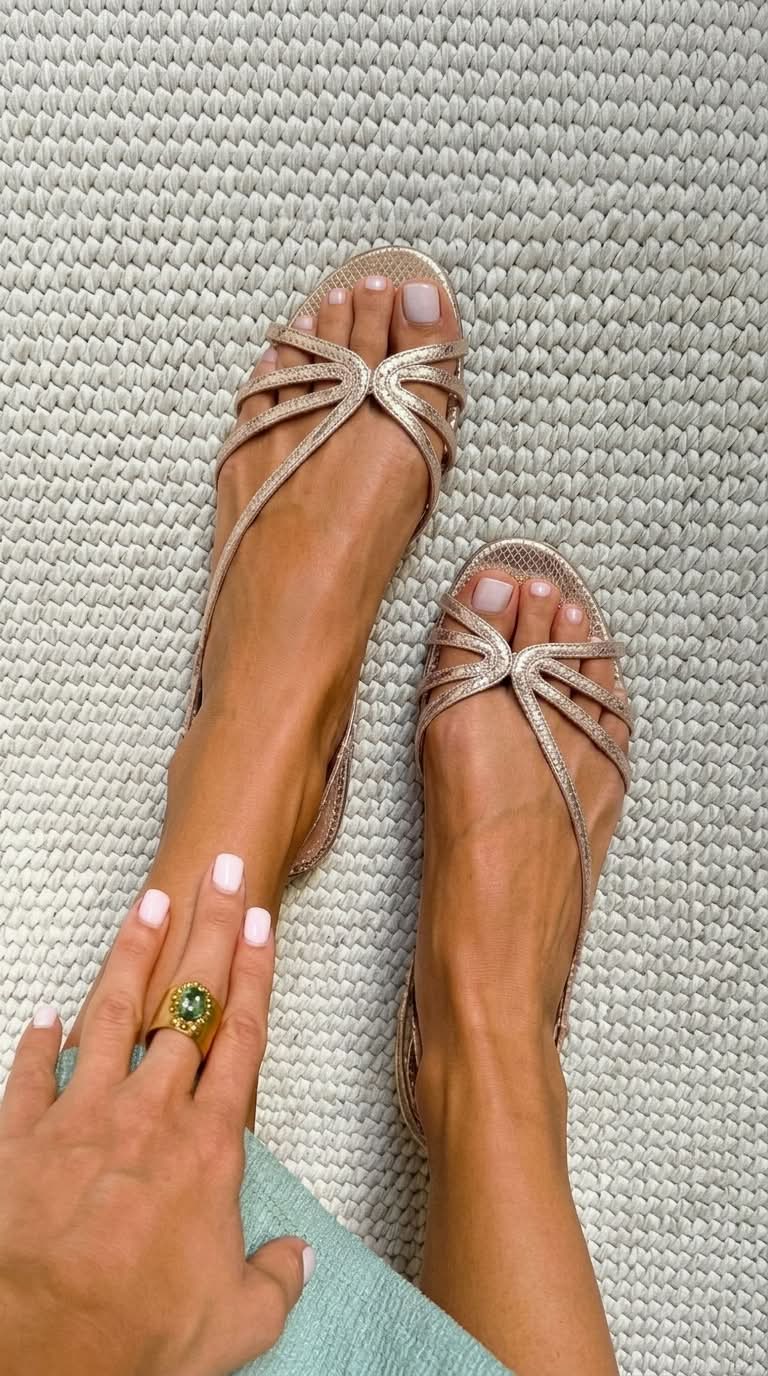 Ginevra | Sandalias doradas, elegancia de verano