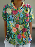 Daisy | Camisa com padrão floral em aguarela