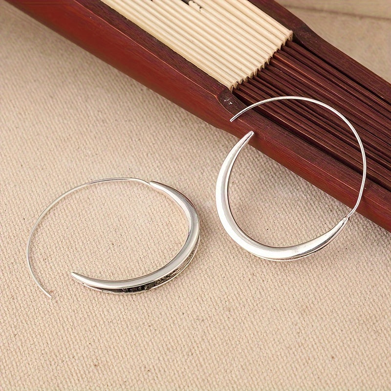 Handcrafted Retro Boho Copper Hoop Earrings