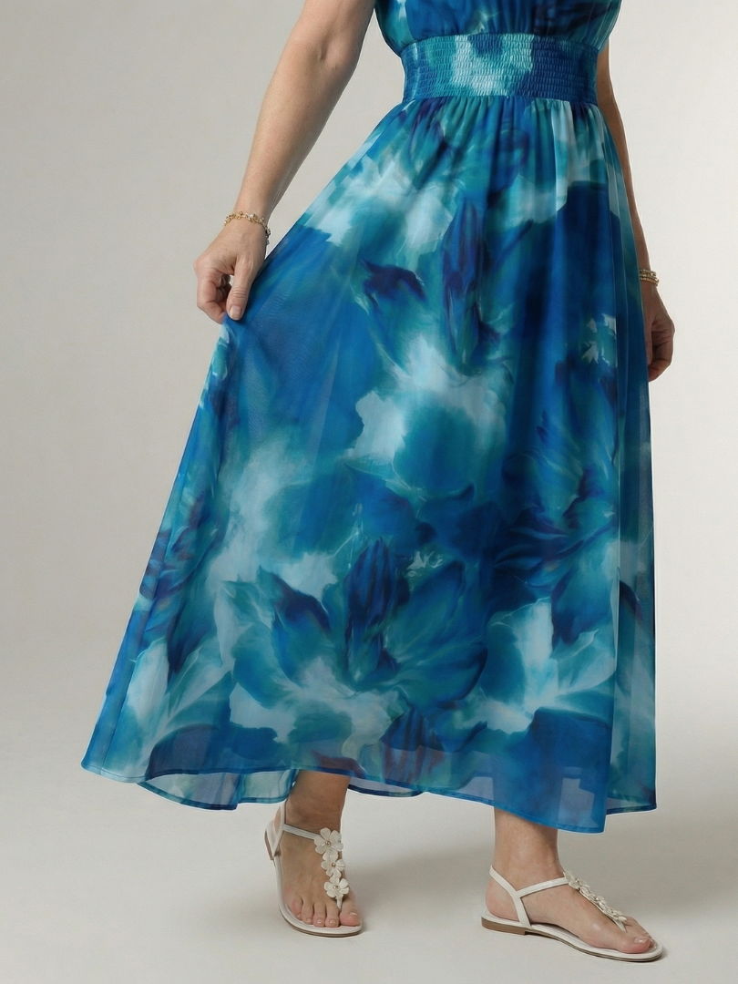 Sylin | Vestido midi con halter fruncido