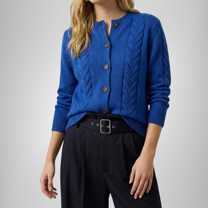 Madeline Cardigã de Cashmere com Trança