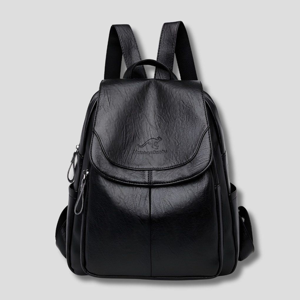 Nora | Women Embossed Leather Backpack With Concealed Zip