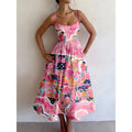 Rosavelle | Vestido midi Jardín rosado