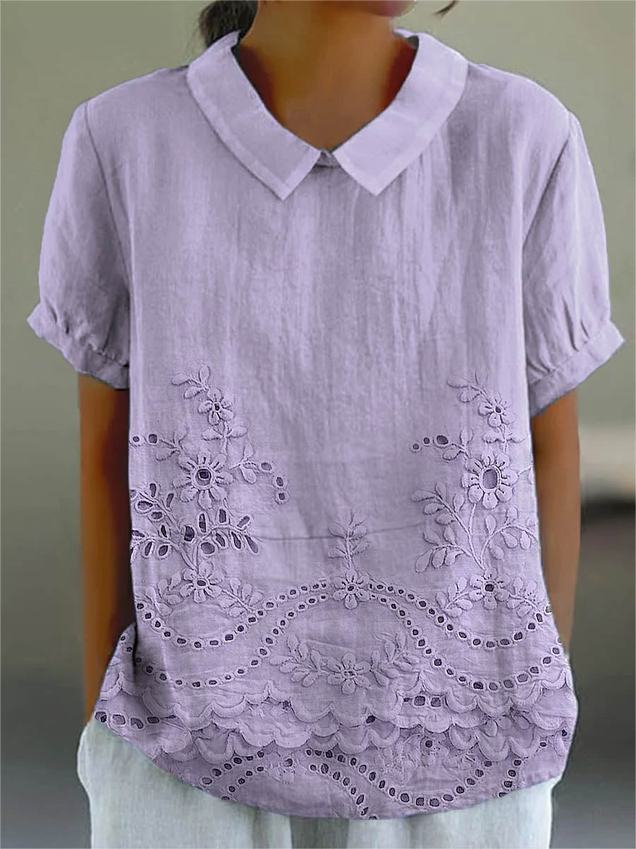Lily | Camisa bordada con flores