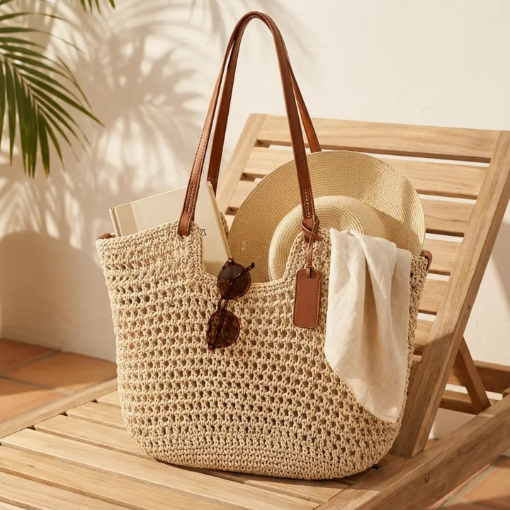 Clare | Women Crochet Weave Tote Bag