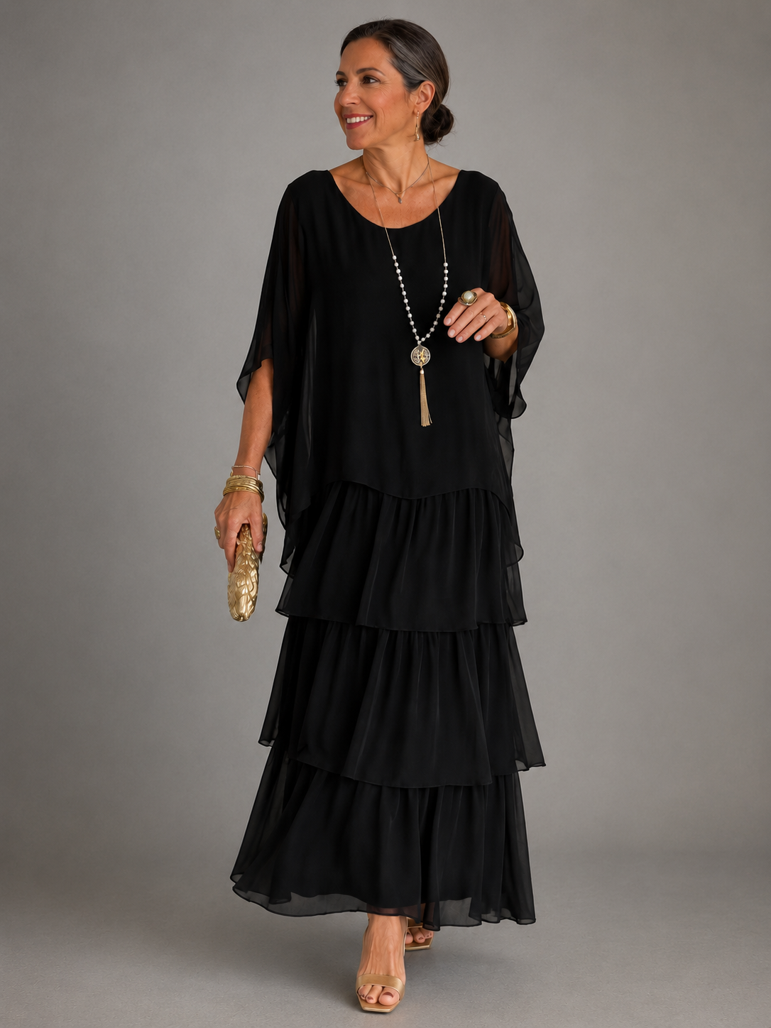 Lara | Vestido maxi elegante e fluido