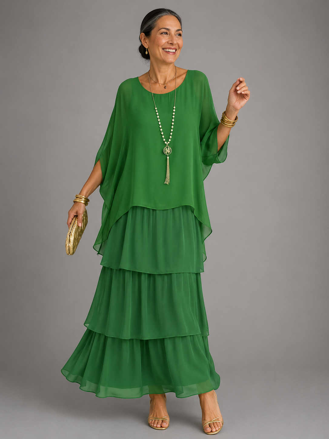 Lara | Vestido maxi elegante e fluido