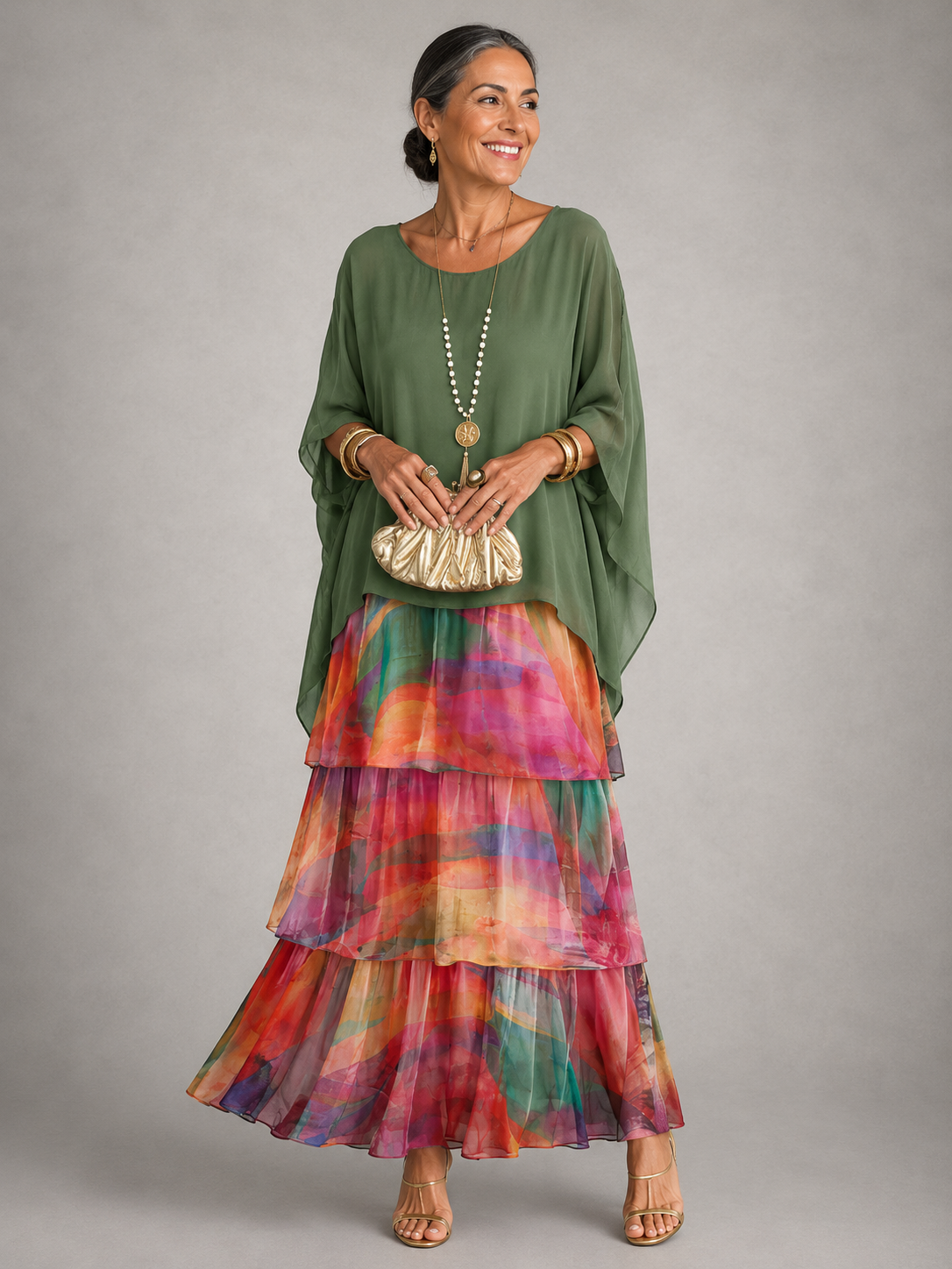 Lara | Vestido maxi elegante e fluido
