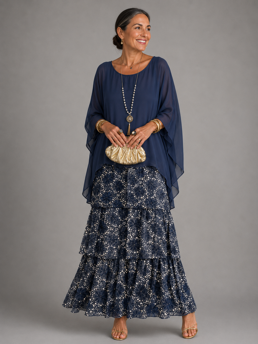Lara | Vestido maxi elegante e fluido