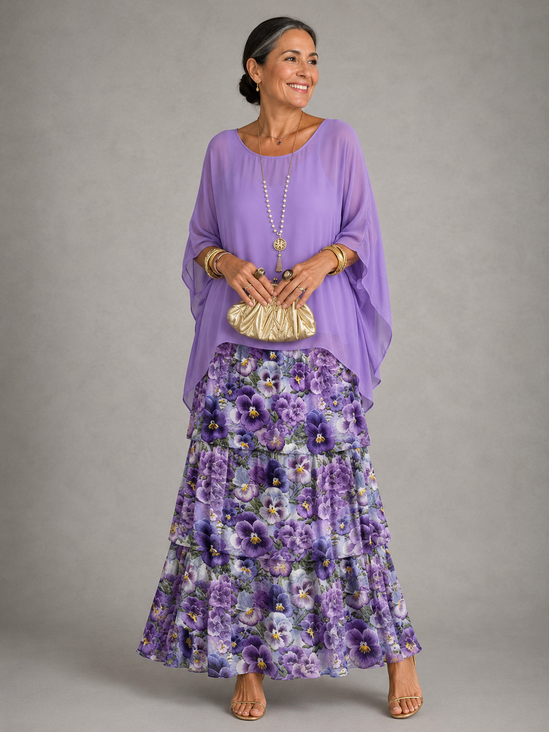 Lara | Vestido maxi elegante e fluido