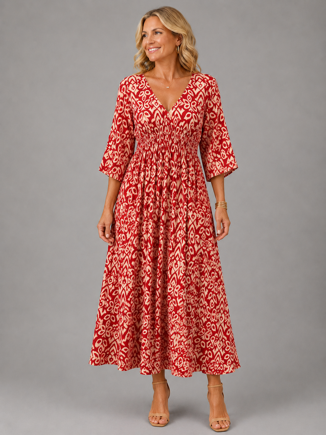 Althea™ | Vestido midi vaporoso de estilo bohemio