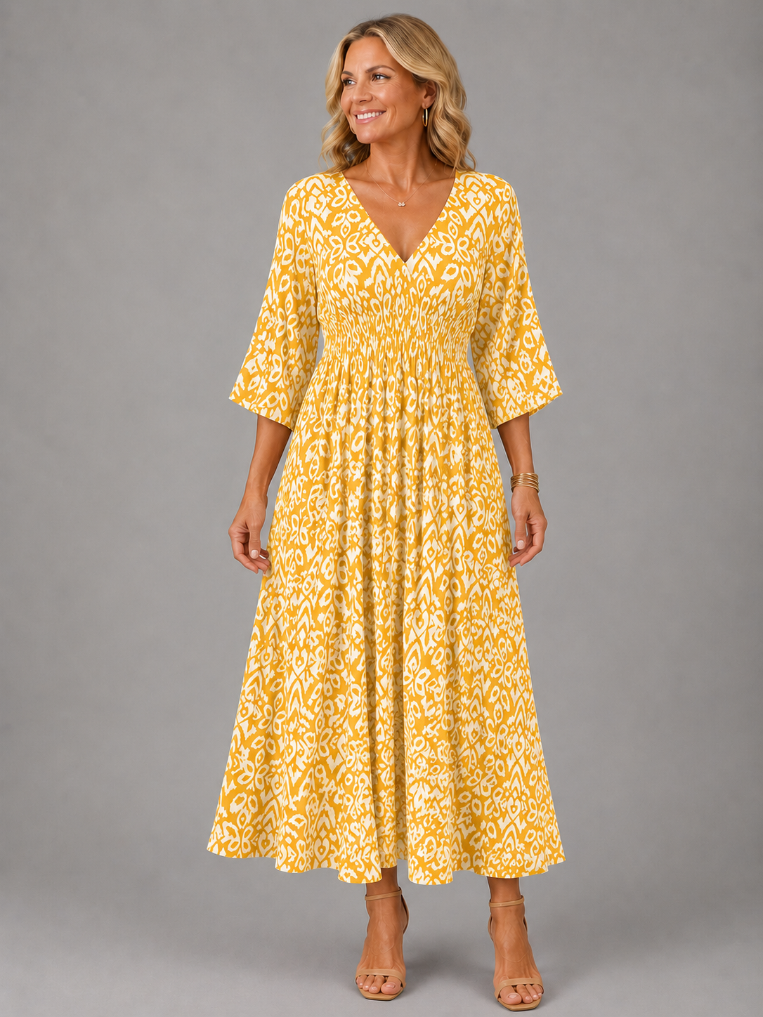 Althea™ | Vestido midi vaporoso de estilo bohemio