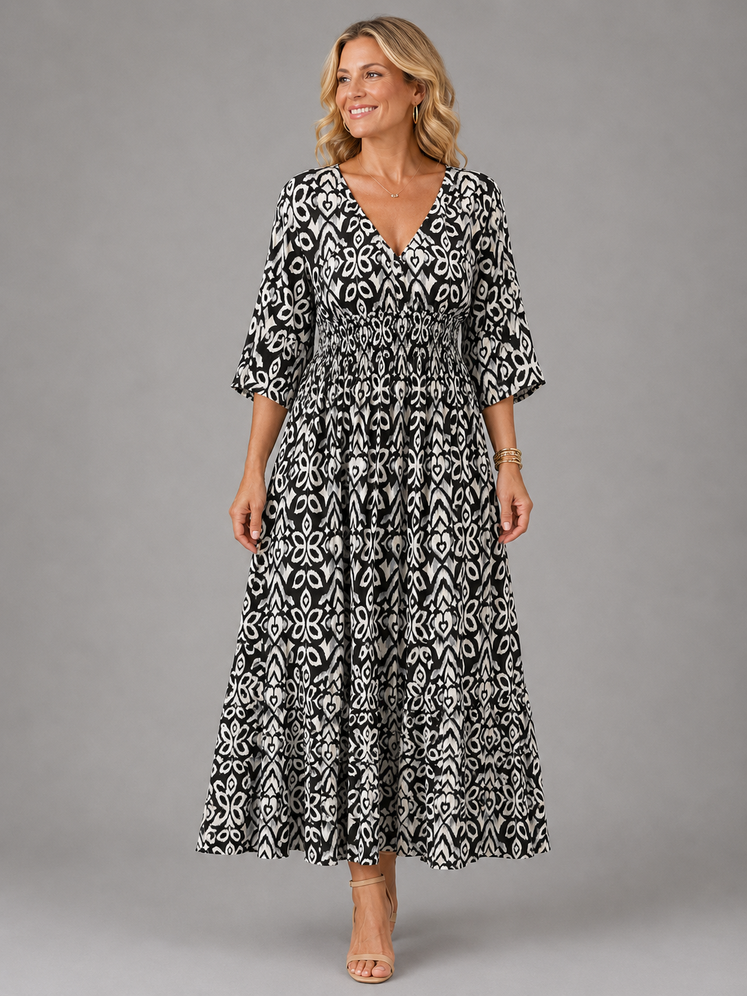 Althea™ | Vestido midi vaporoso de estilo bohemio