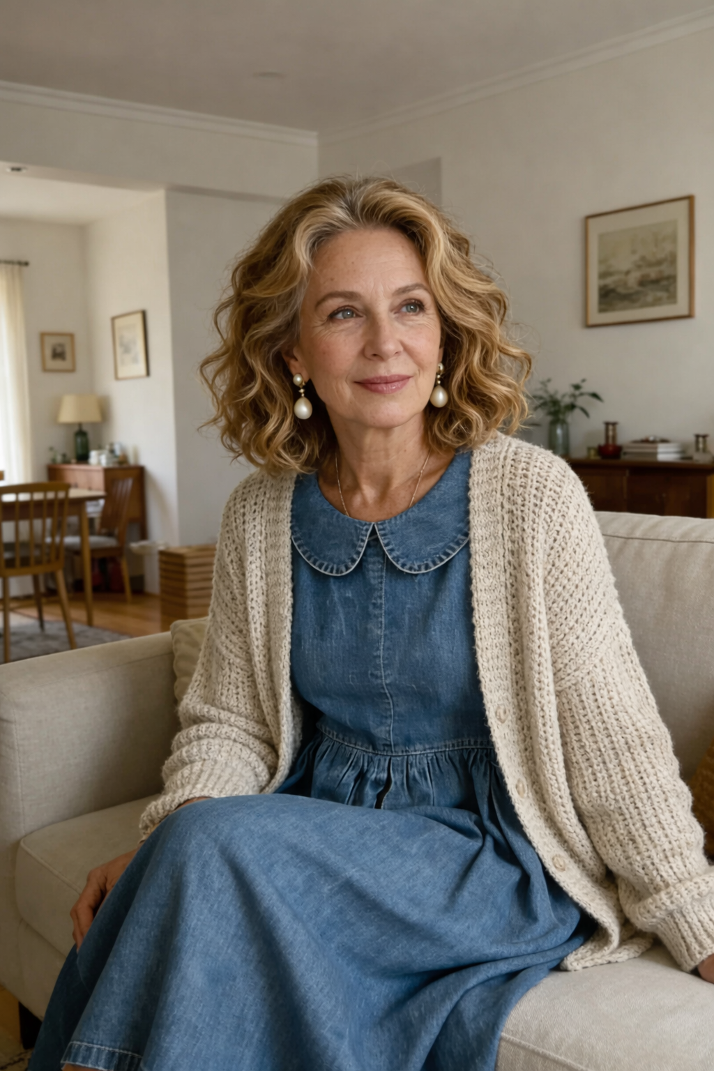 Clara | Vestido Jeans com Gola Peter Pan