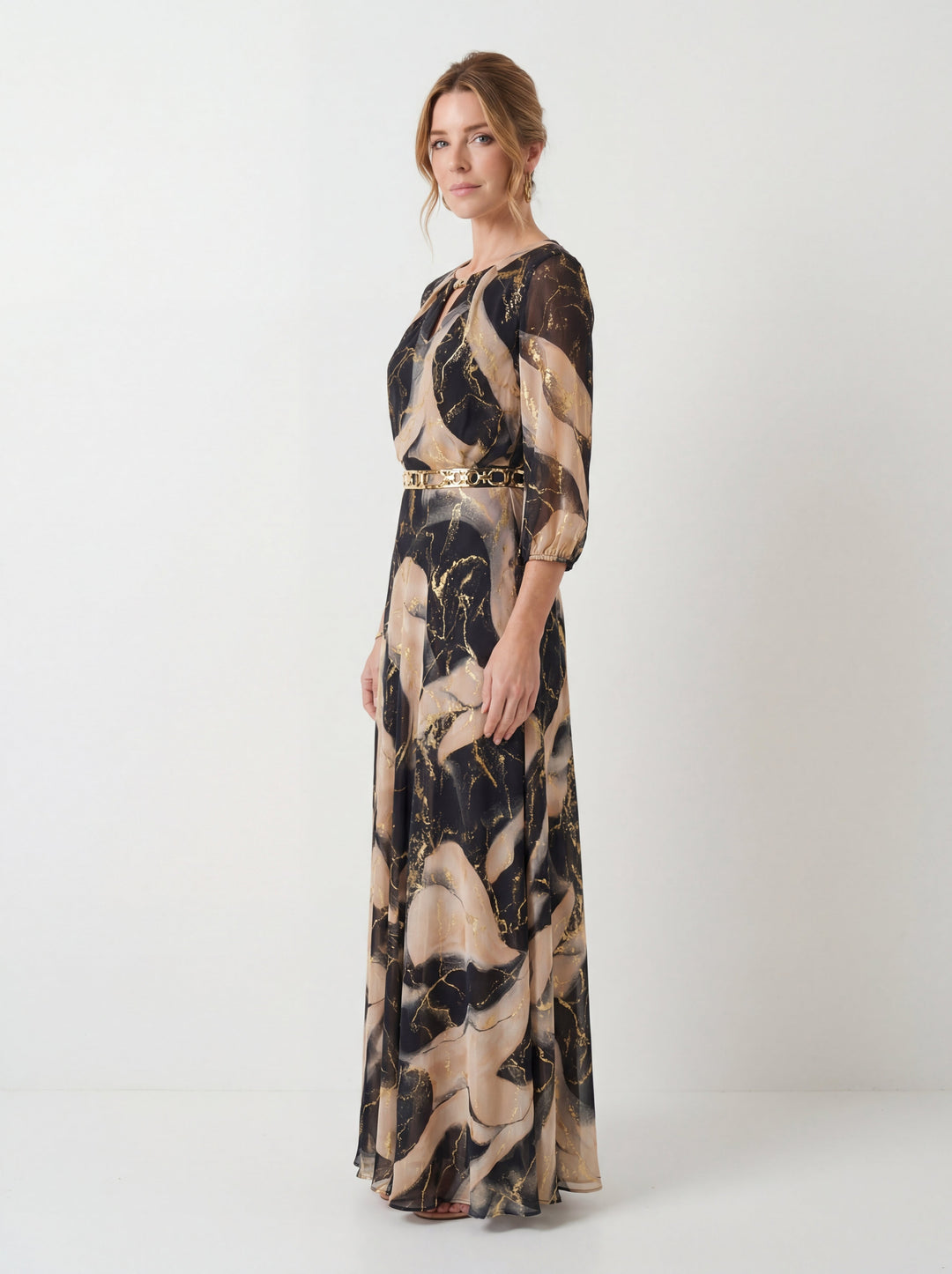 Aira | Vestido de gasa estampada