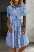 Sophia | Vestido de ganga, elegante e casual