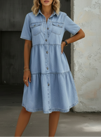 Sophia | Vestido de ganga, elegante e casual