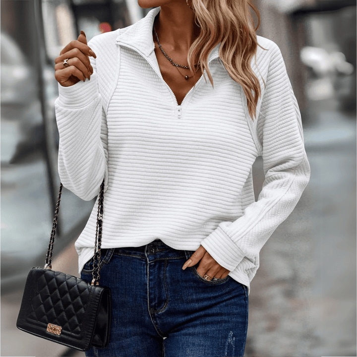 Jenica | Suéter chic con media cremallera