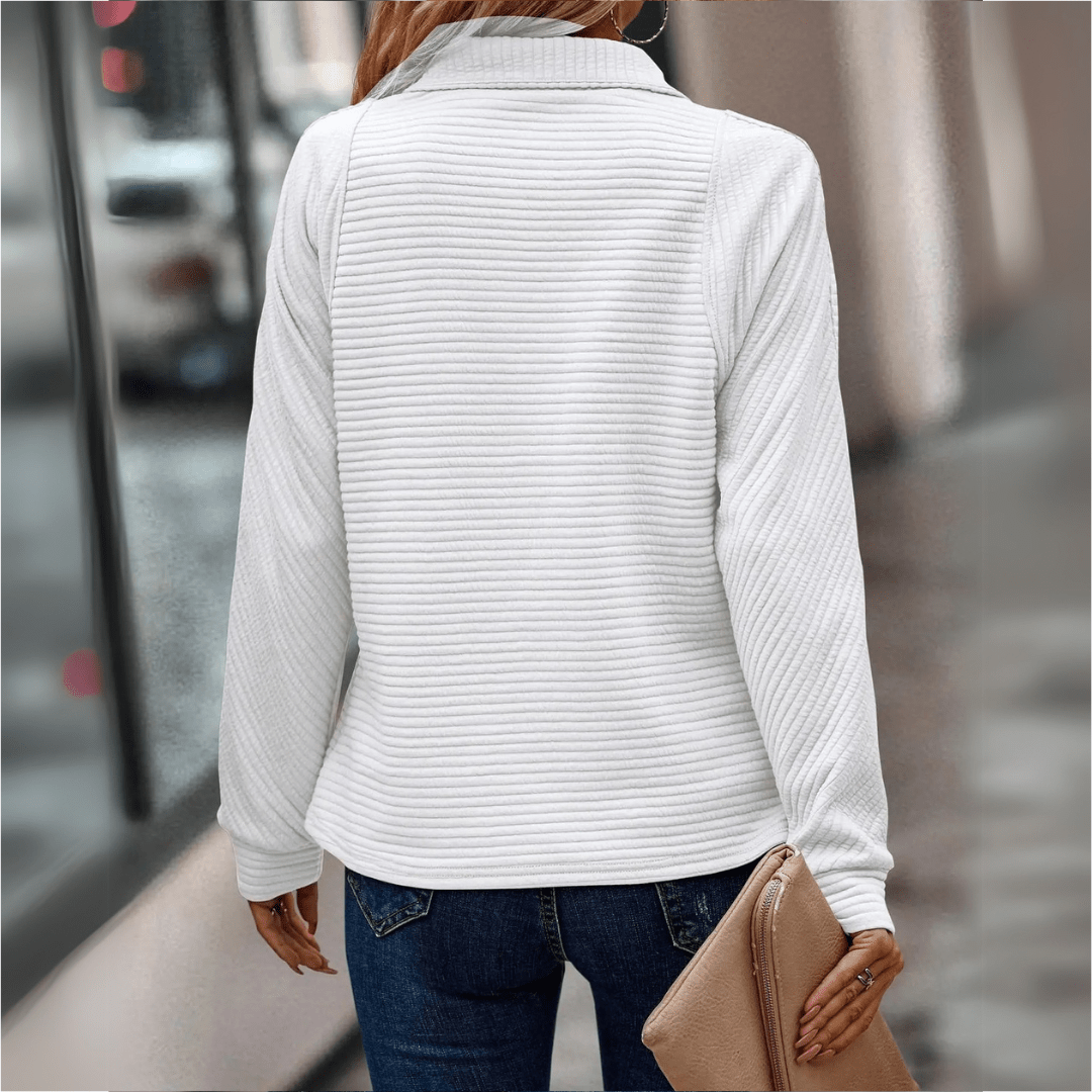 Jenica | Suéter chic con media cremallera