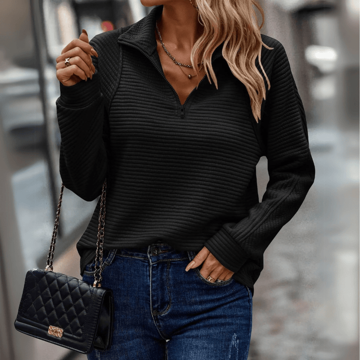 Jenica | Suéter chic con media cremallera