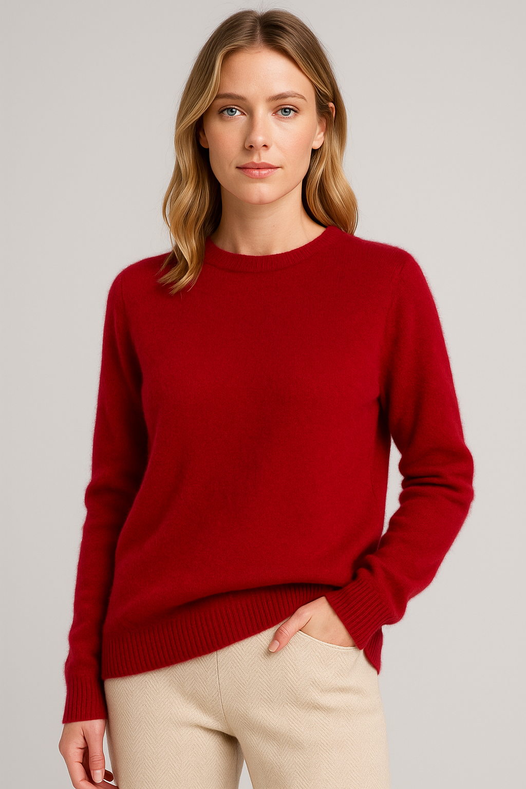 Elspeth | Women Classic Crewneck Cashmere Sweater