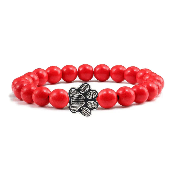 Bracelet with beaded paws