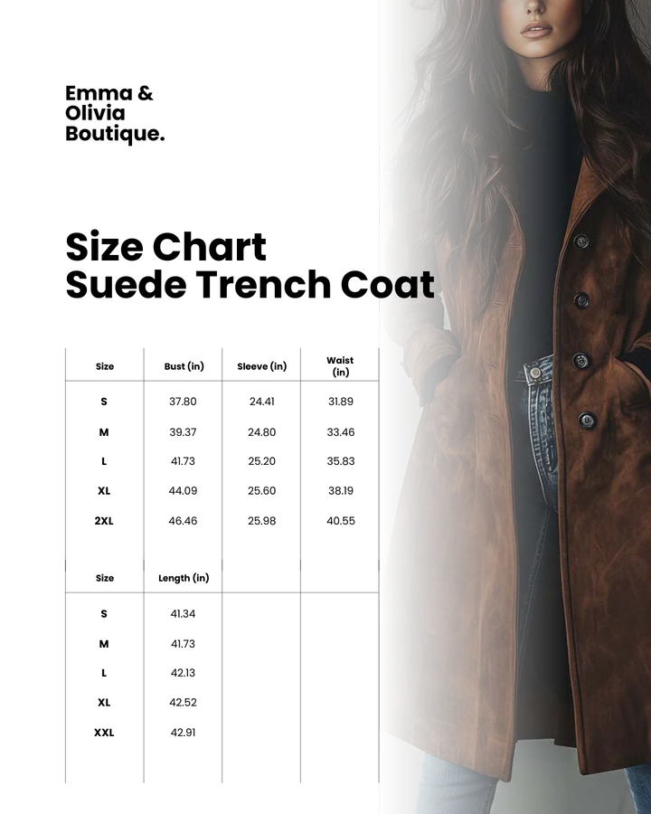 Vintage Suede Trench Coat