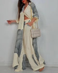 Conjunto de retalhos com decote em V Lila