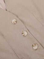 Conjunto de calça pantalona plissada com decote em V Lila