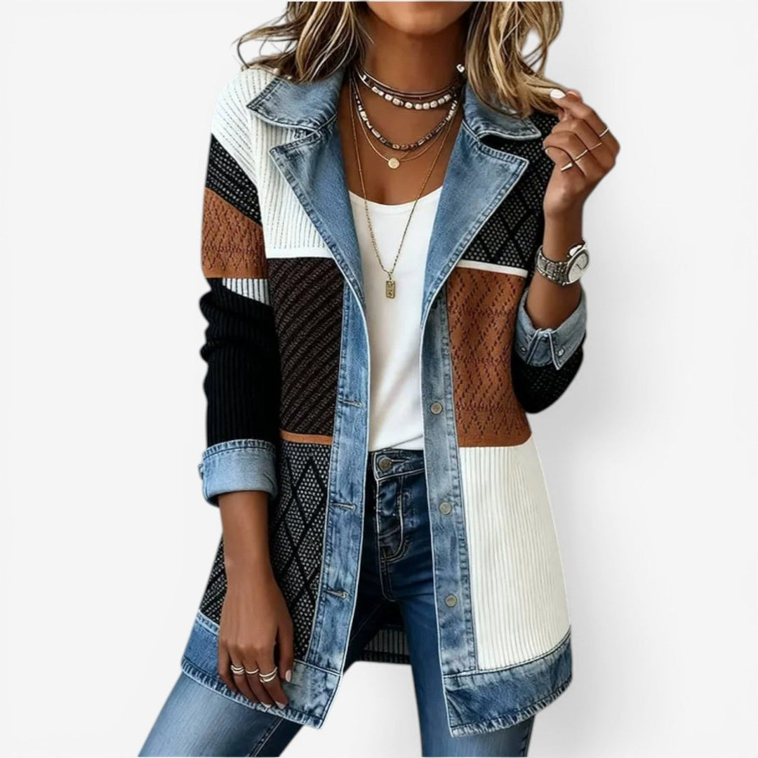 Elaine | Elegant Layered Collar Button Jacket