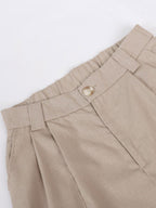 Conjunto de calça pantalona plissada com decote em V Lila