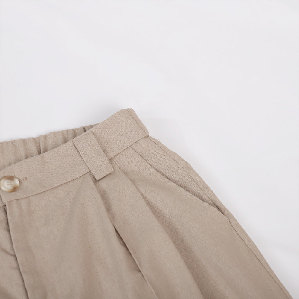 Conjunto de calça pantalona plissada com decote em V Lila