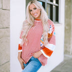 BAILEY™ - Blusa leve de patchwork com mangas morcego