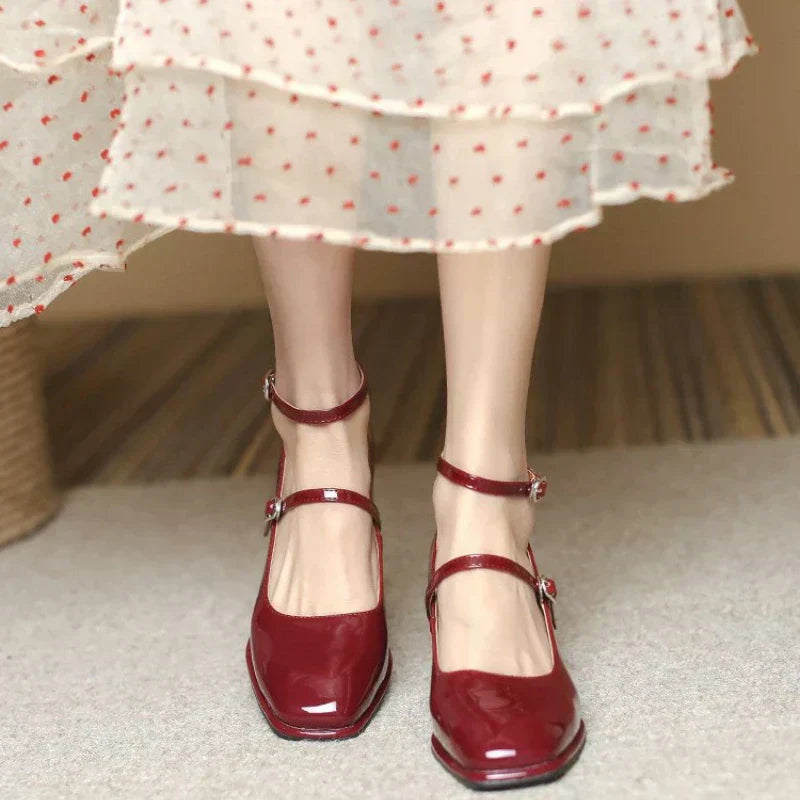 Zapatos Elegantes con Correa en el Tobillo