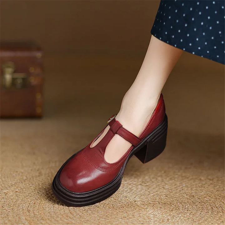 Zapatos Mary Janes Elvana de tacón grueso