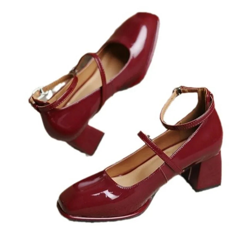 Zapatos Elegantes con Correa en el Tobillo