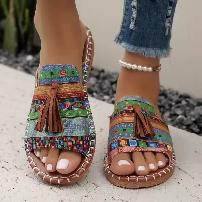Alana - Sandalias de estilo artesanal con soporte