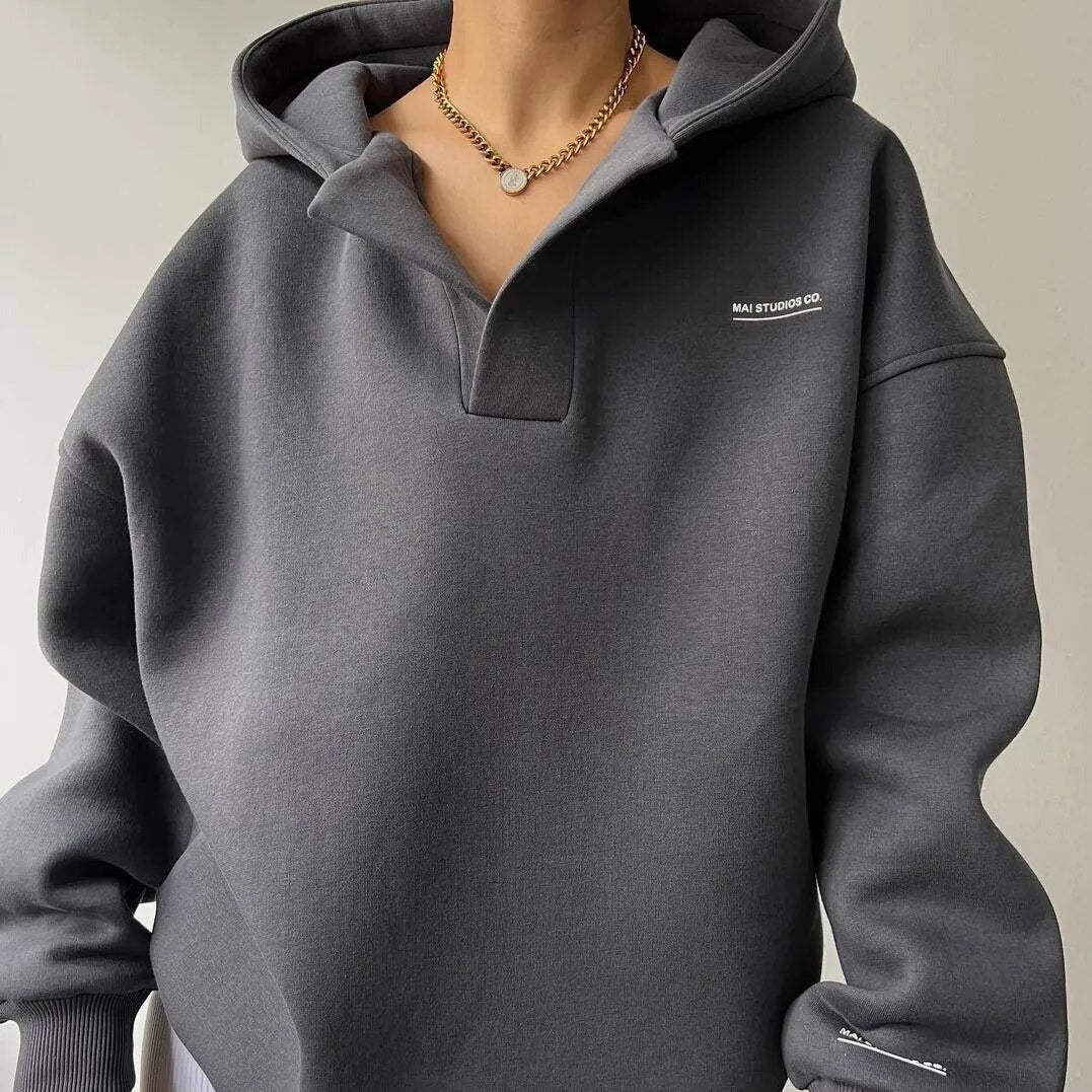 Sienna | Women Oversized Crossover Hood Lounge Hoodie