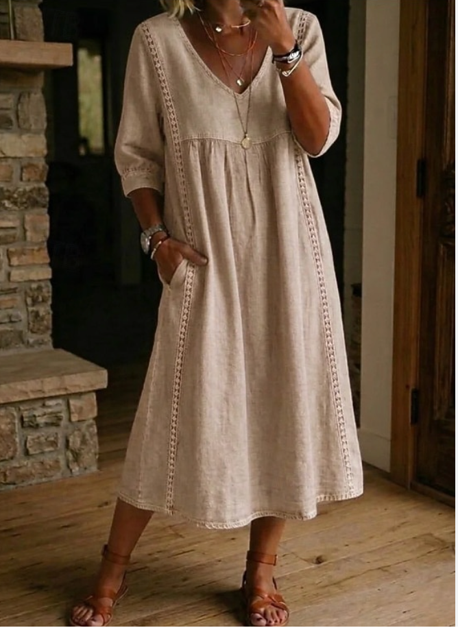 Melissa | Round Neck Long Sleeve Dress