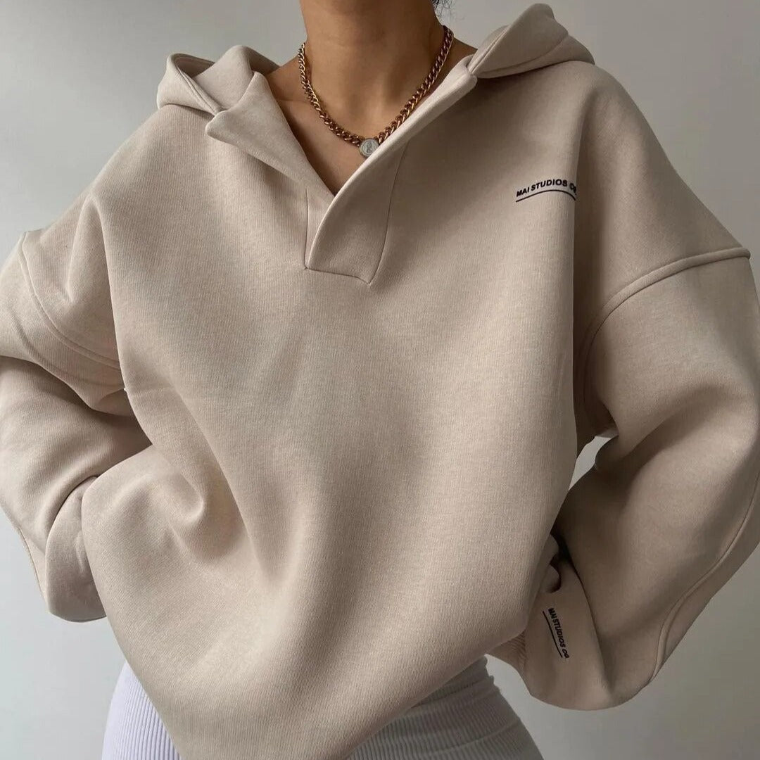Sienna | Women Oversized Crossover Hood Lounge Hoodie